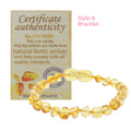 Infant Genuine Baltic Amber Teething Bracelet Raw and Anklet Baby Beads for Teethers