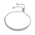 Sterling Silver Sparkling Strand Bracelet Women Link Tennis Bracelet Silver Jewelry VBS4087