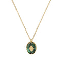 European and American square necklace niche high-end retro collarbone chain necklace accessories for women