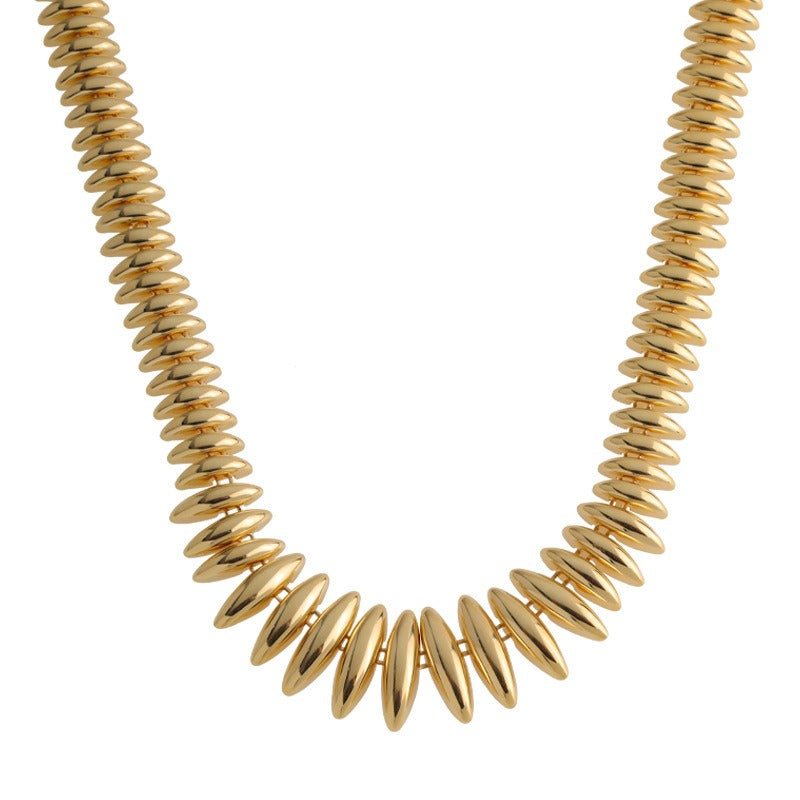 Retro Exquisite Geometric Necklace Women's Versatile High-end Ins Style Light Luxurious Temperament Necklace