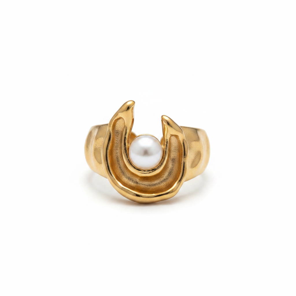 Anel Bague Nacre — flat-lay
