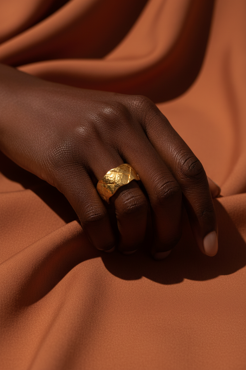 Anel Dourado Modelo