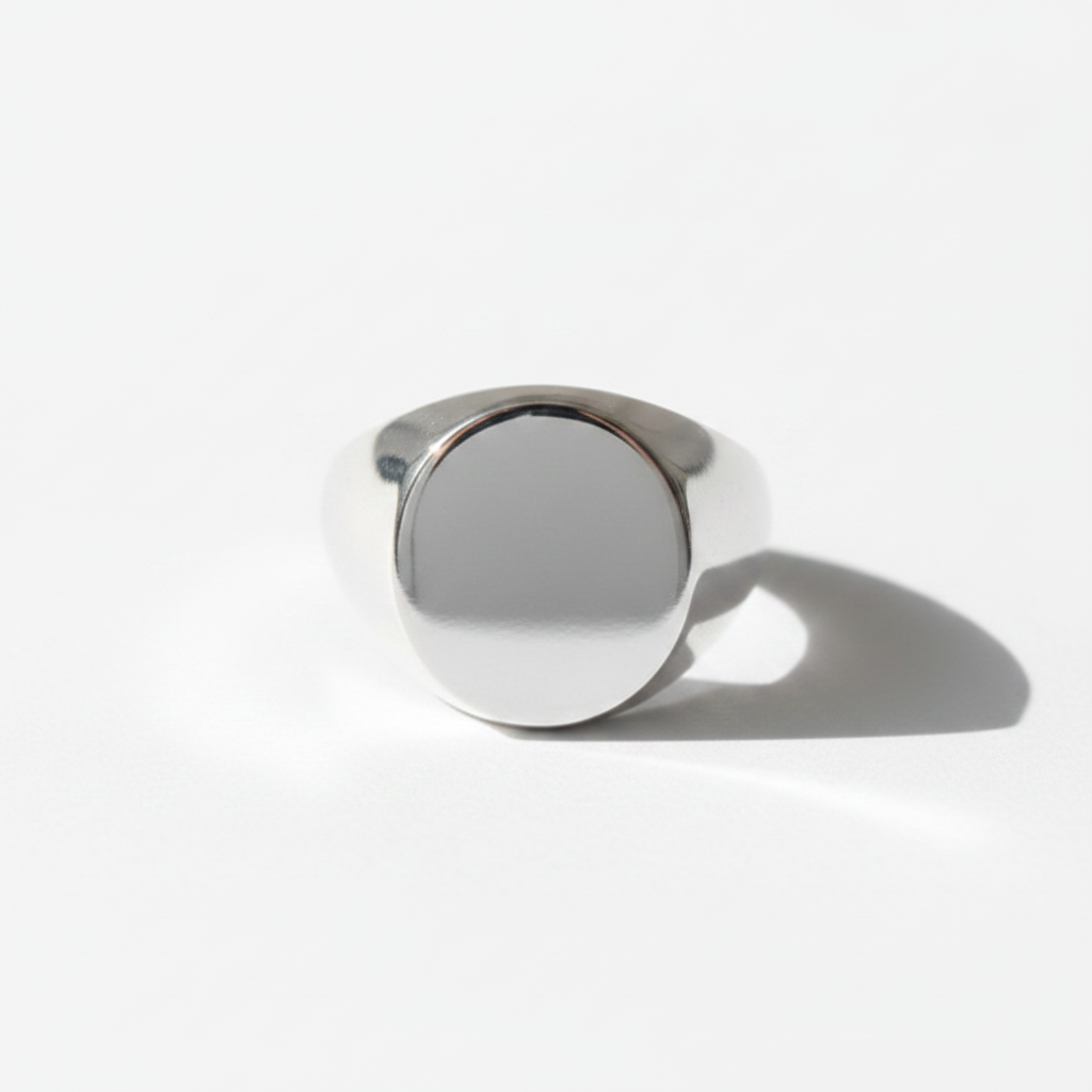 Anel Empreinte — prata frente