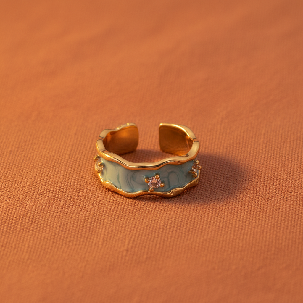 Anel Esmalte Aqua Gold — capa