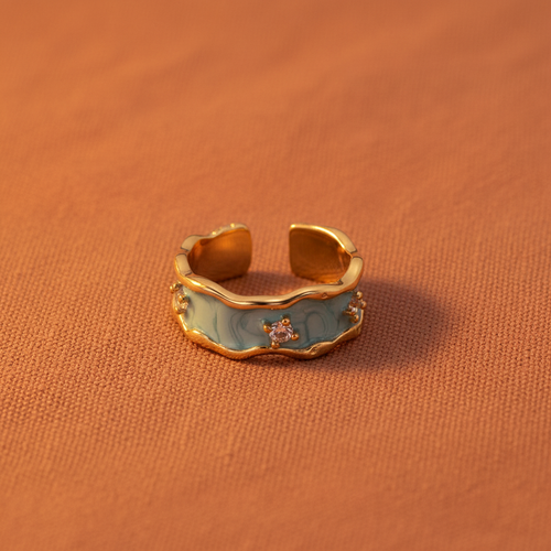 Anel Esmalte Aqua Gold — capa