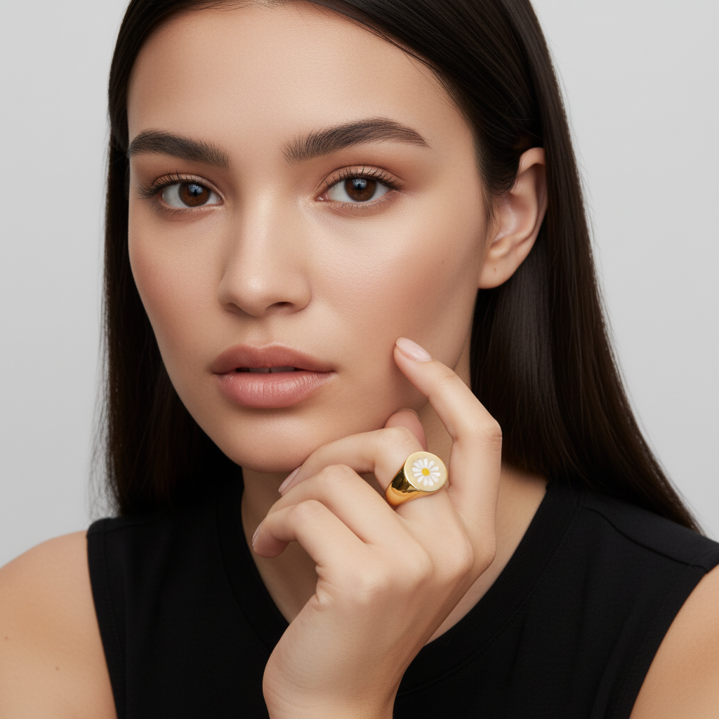 Anel Fleuret — modelo pose B