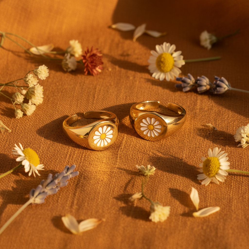 Anel Margarida — Flat Lay