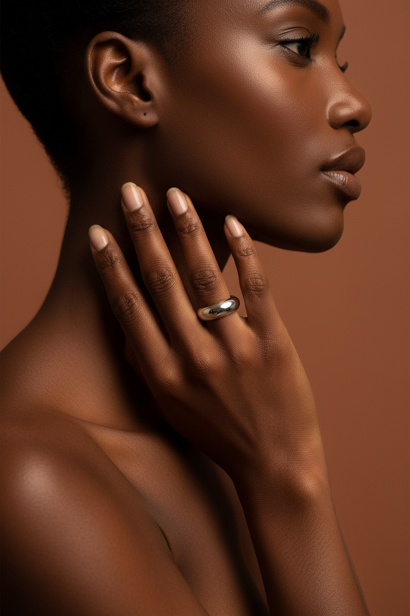 Anel Prateado - Modelo Editorial v2
