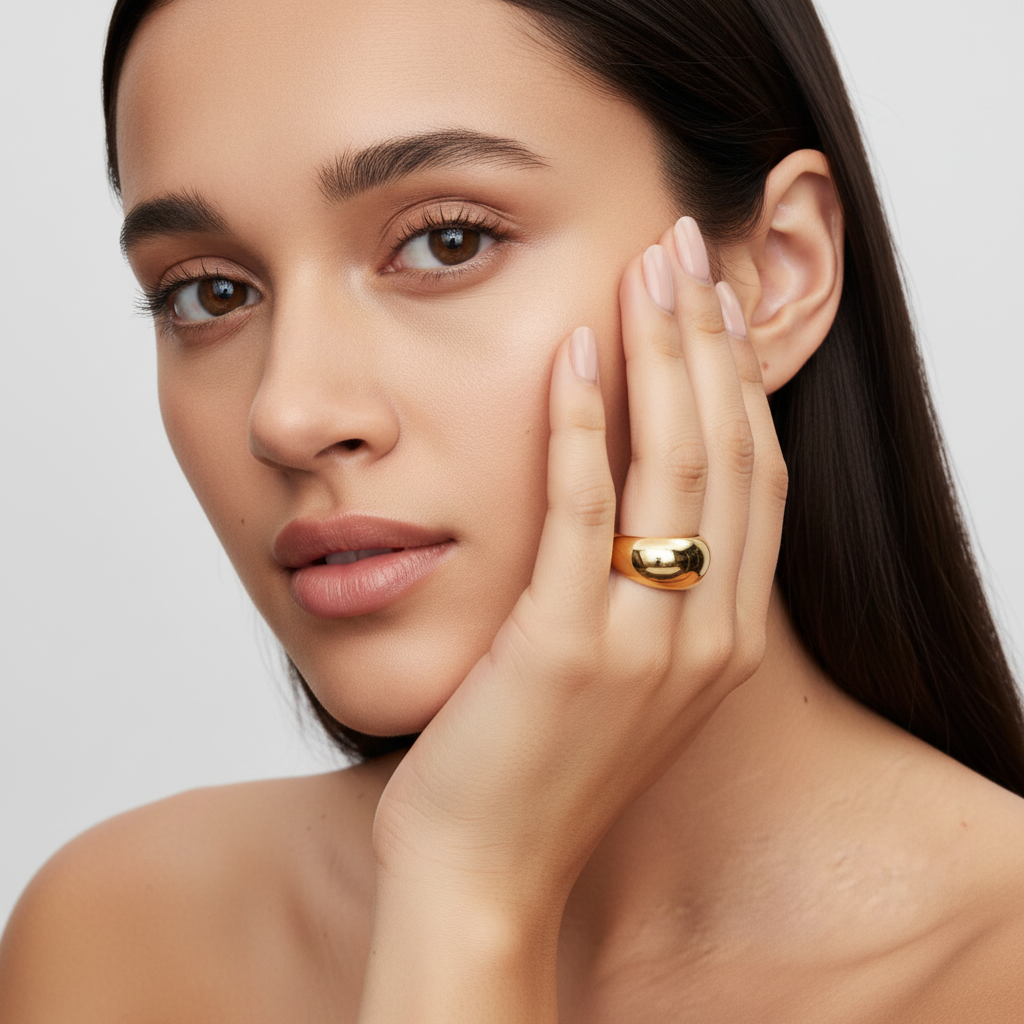 Anel Silhouette — modelo ouro