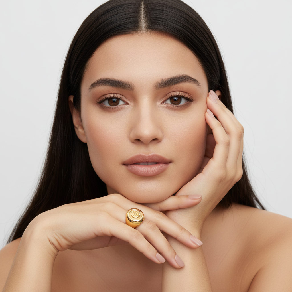 Anel Vórtex — modelo ouro