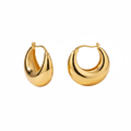 Argolas Chunky Dourado — fundo branco