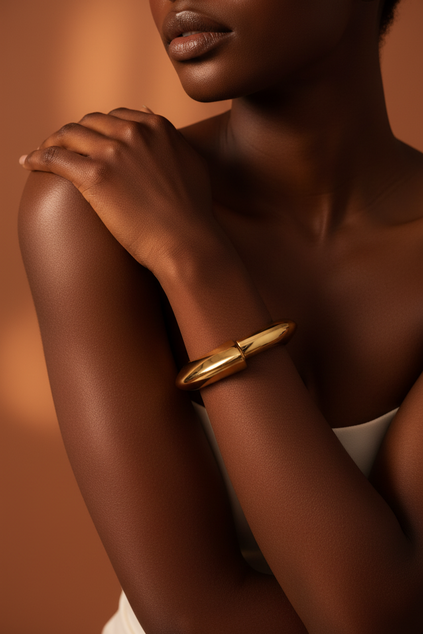 Bangle Dourado Modelo Negra 2