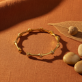 Bangle Esqueleto Dourado — terracota