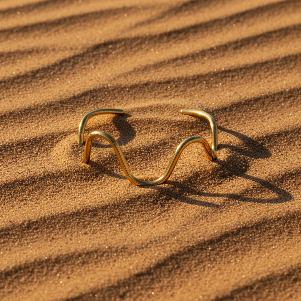 Bracelete Onda — Areia