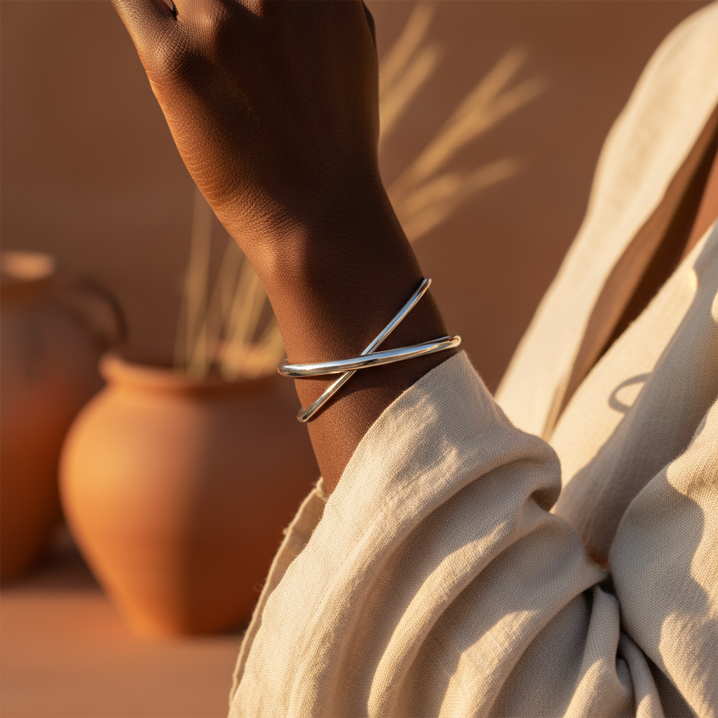 Bracelete Prateada — Modelo