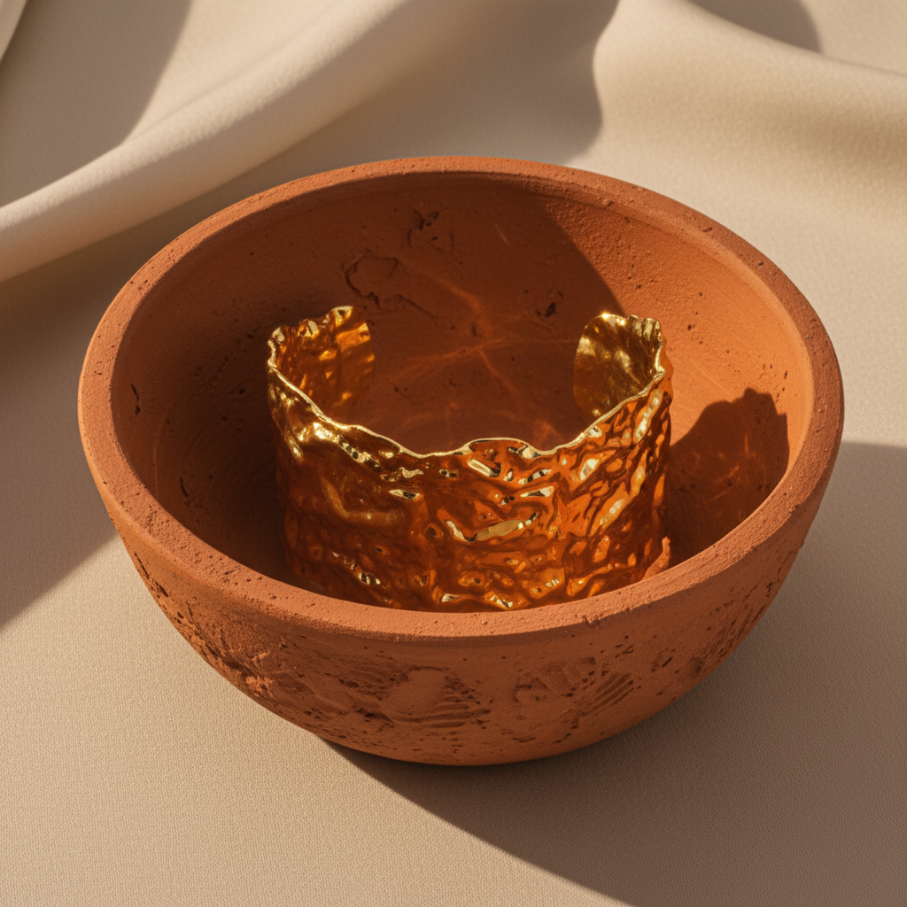 Bracelete — taça terracota