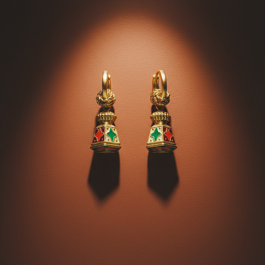 Brinco Lanterna — dark terracota