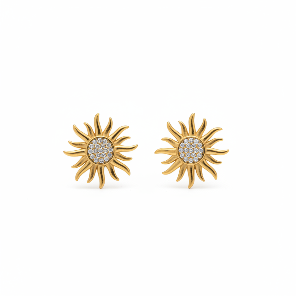 Brincos Aurea — flat-lay