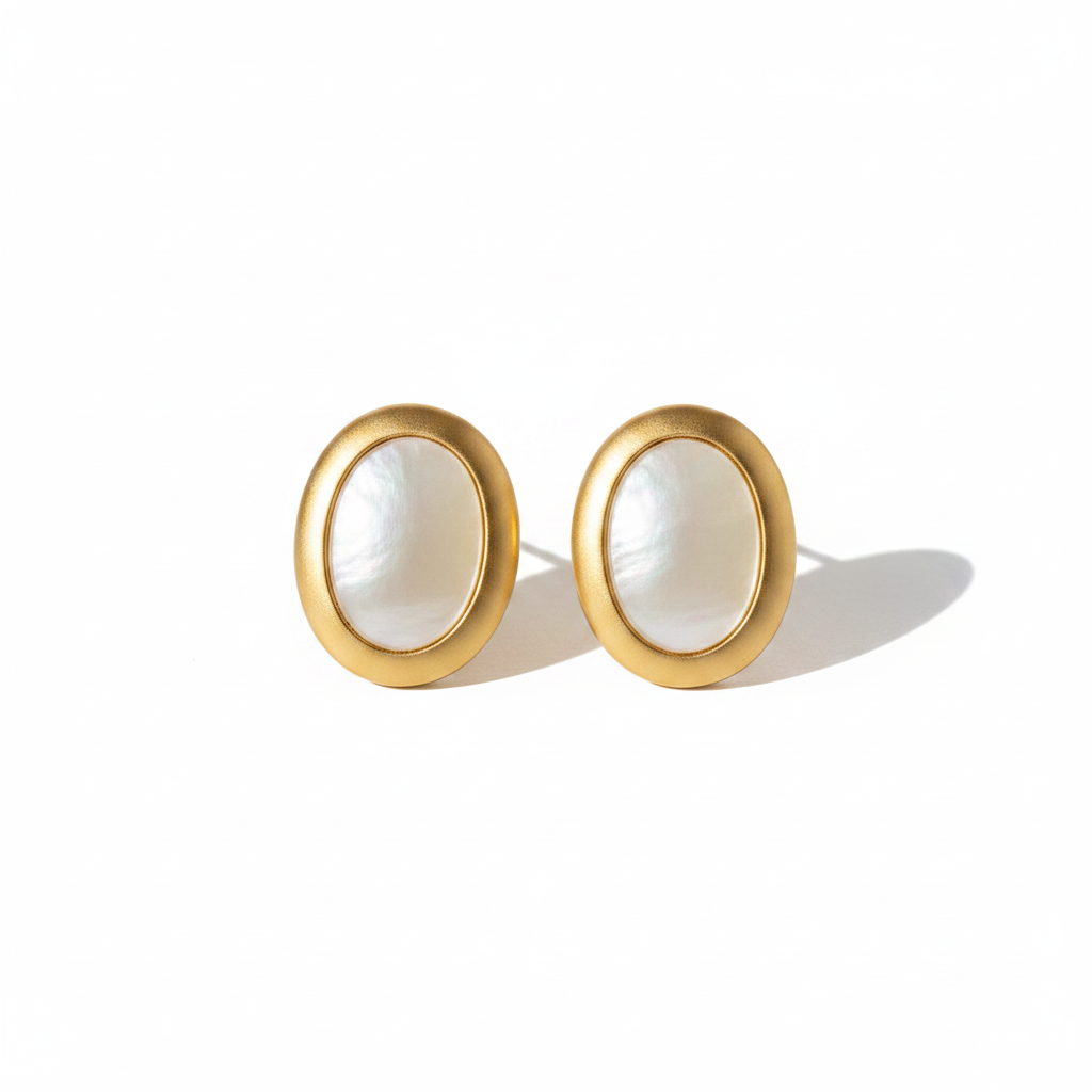 Brincos Bruma Beige — flat-lay