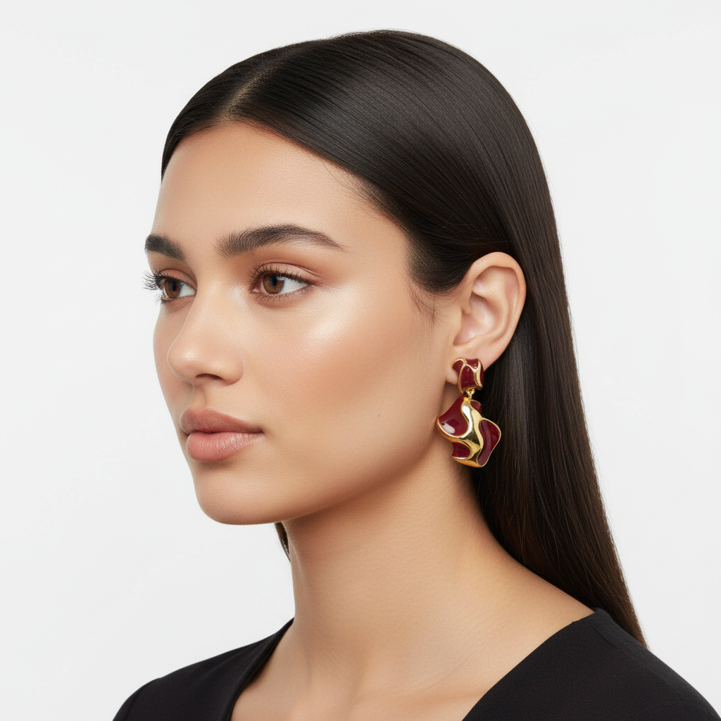 Brincos Cendre — modelo bordeaux