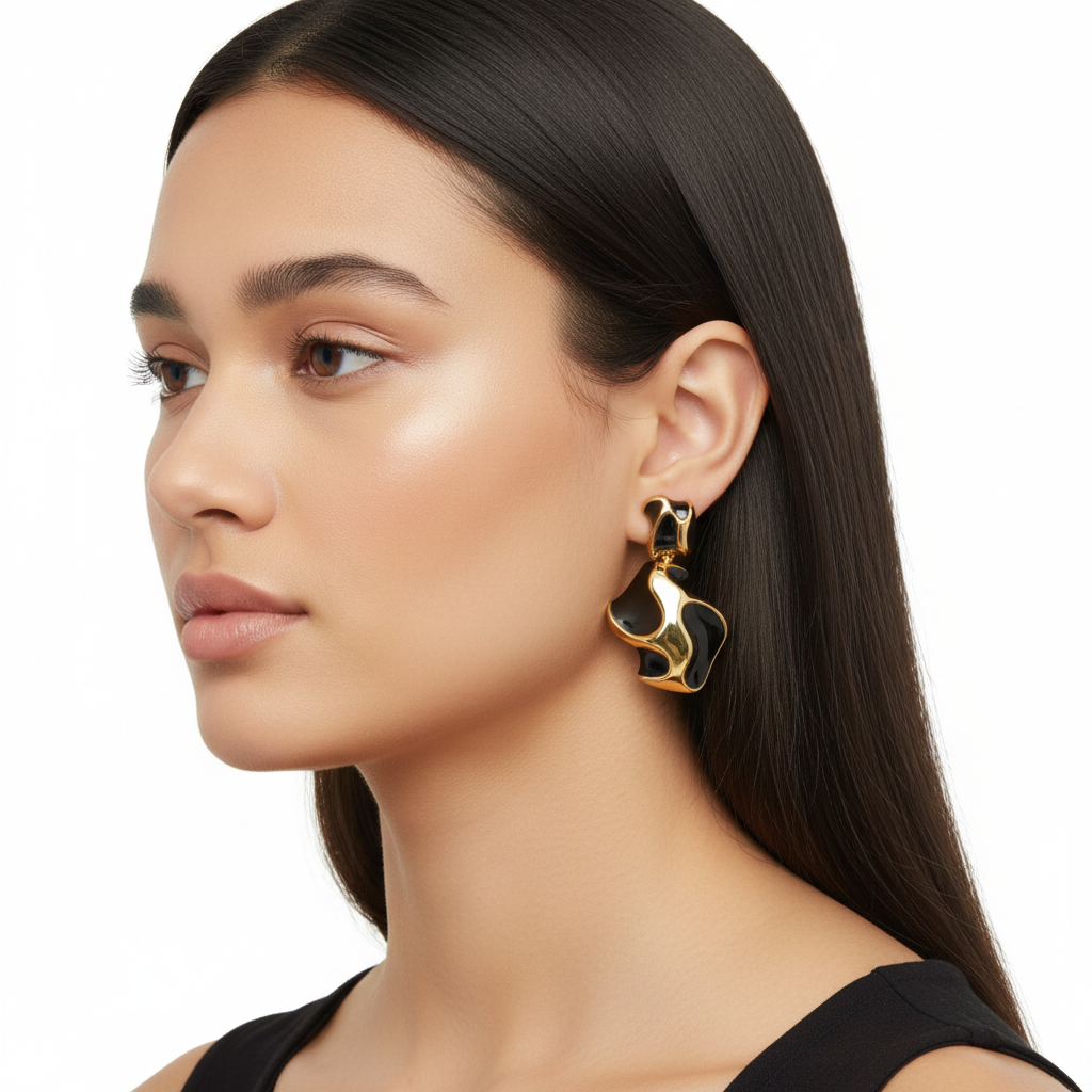 Brincos Cendre — modelo preto