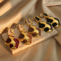 Brincos Esmalte Bicolor — Travertine