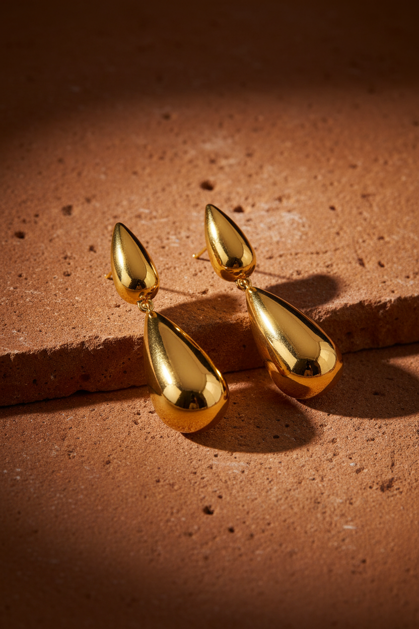 Brincos Gota Ouro Corrigido