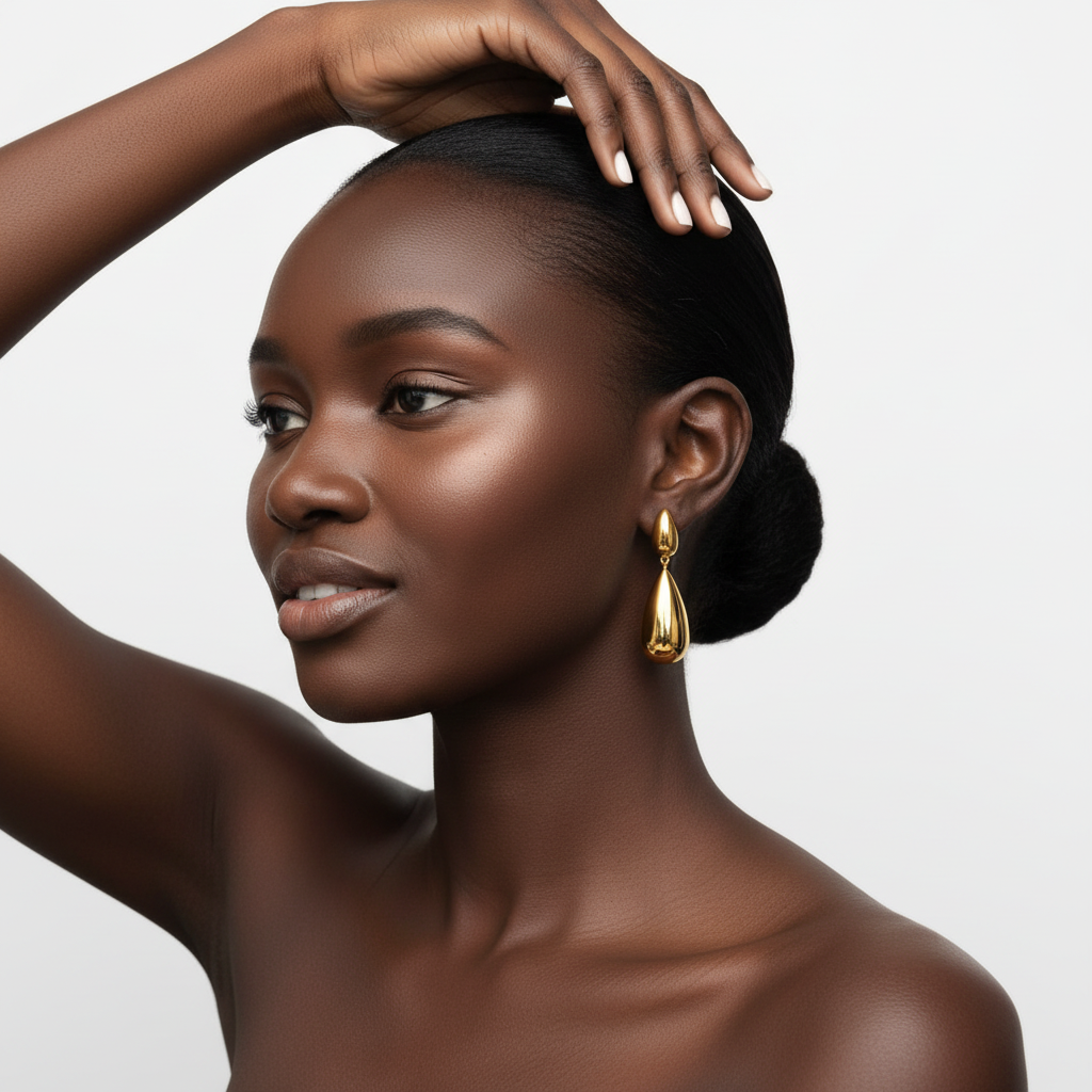 Brincos Goutte — modelo ouro