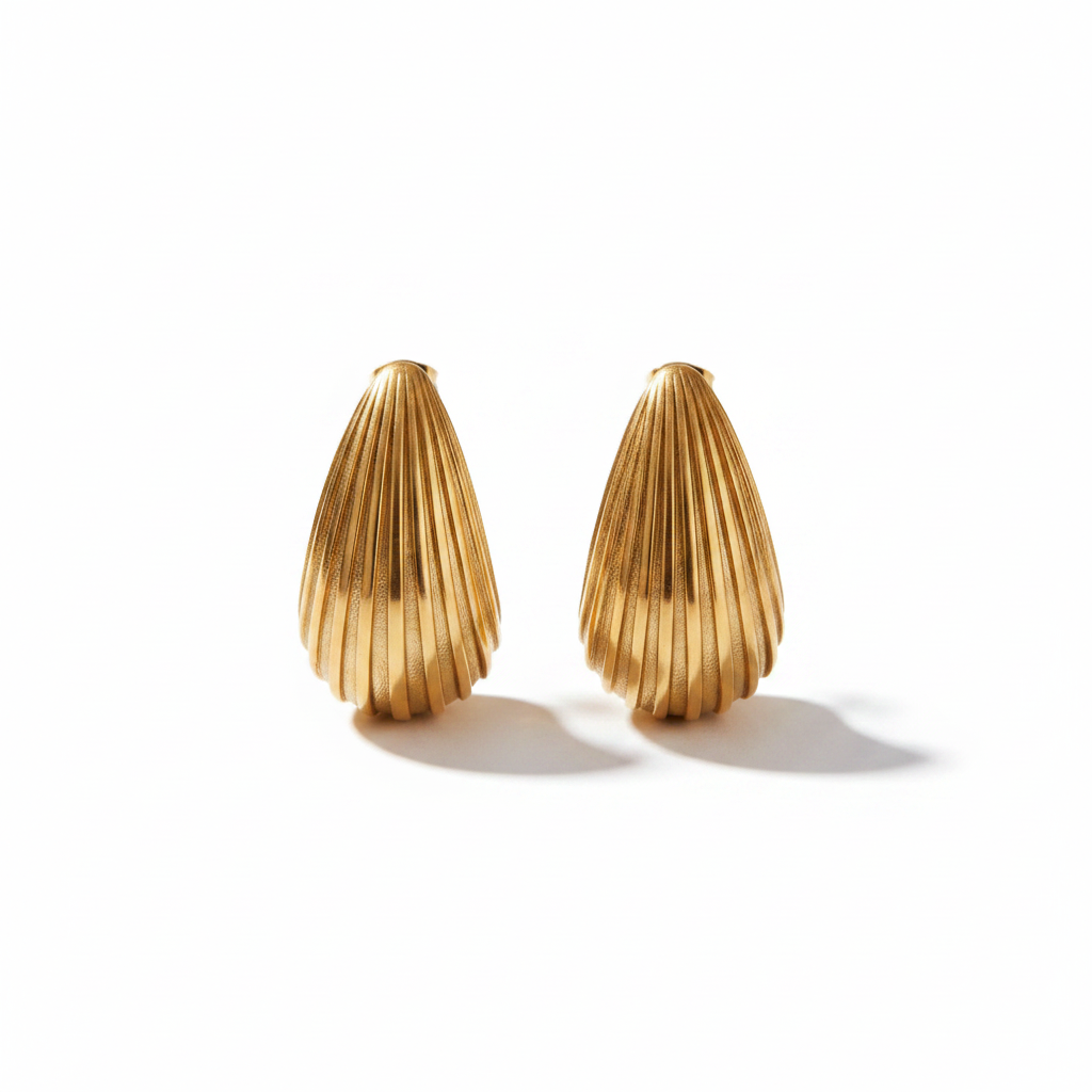 Brincos Onde — dourado