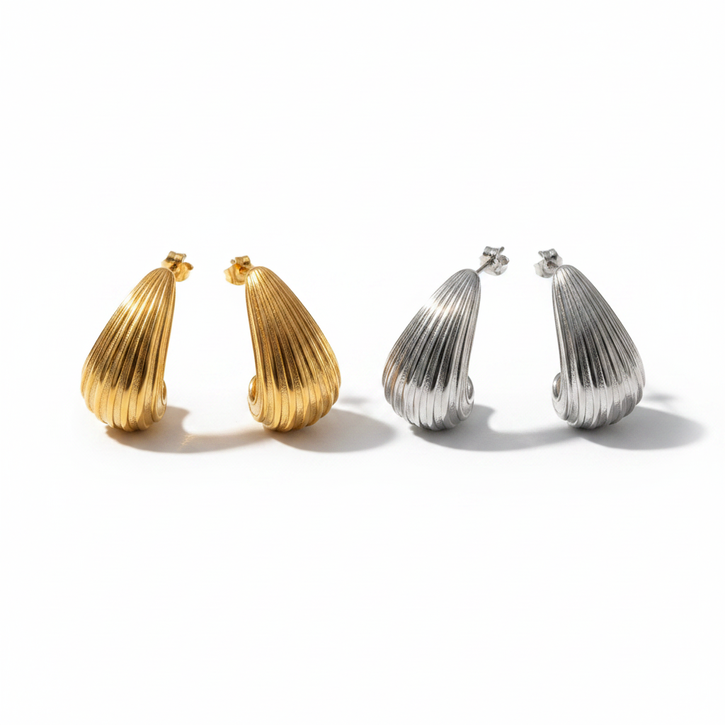 Brincos Onde — flat-lay