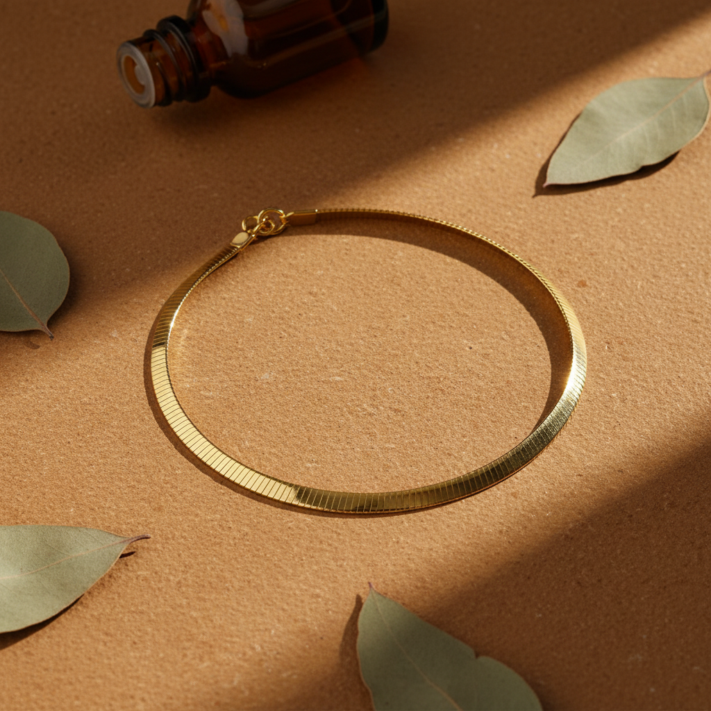 Choker Dourado — Estilo Pedra Arenosa