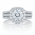 Close-up anel de diamante