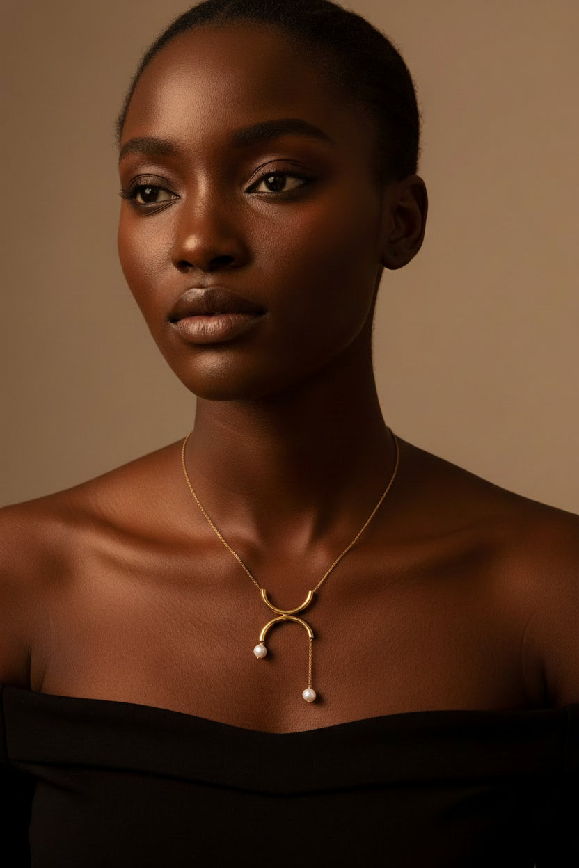 Colar Arcos X — Modelo Negra
