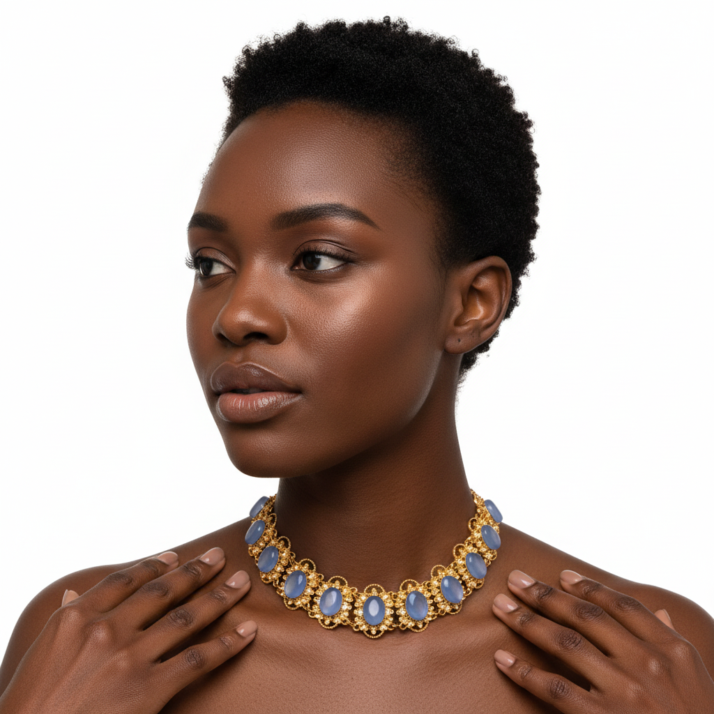 Colar Azul — modelo