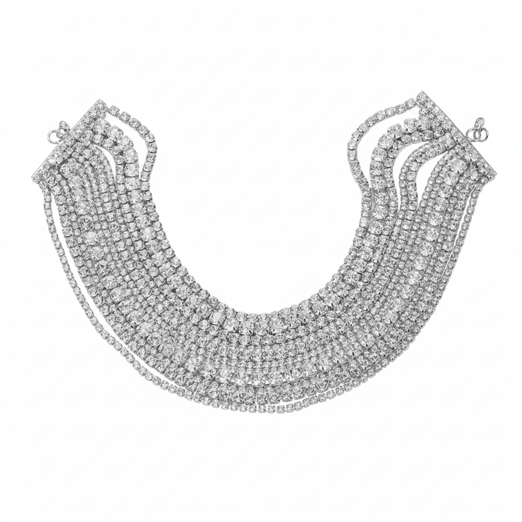 Colar Bib Prata — fundo branco