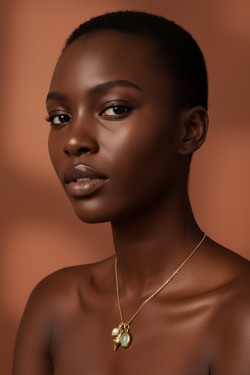 Colar Concha Modelo Negra