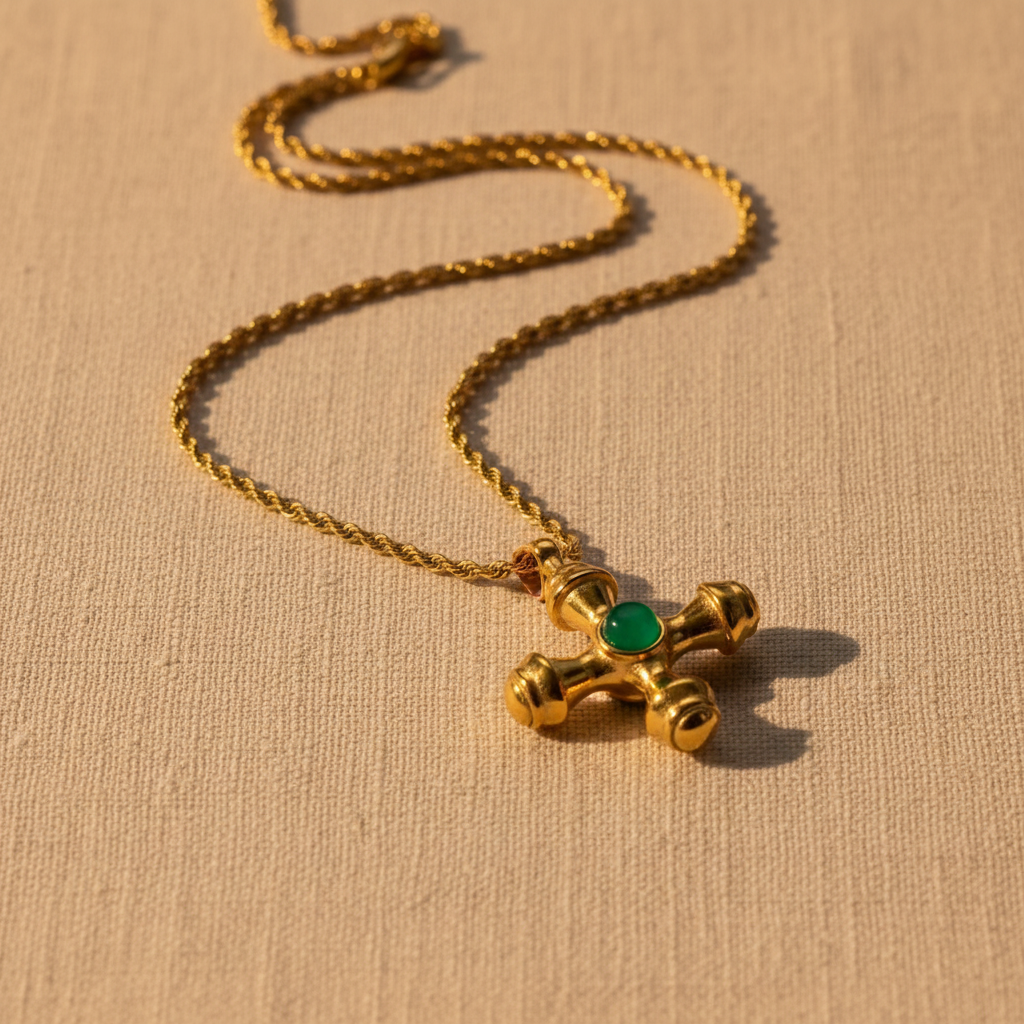 Colar Cruz Flat Lay