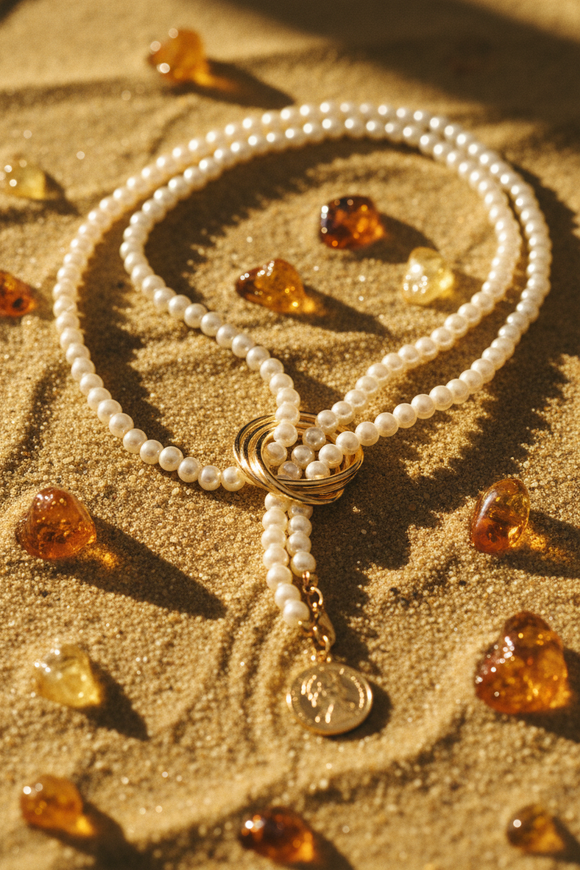 Colar Lariat — só a peça, tons gold