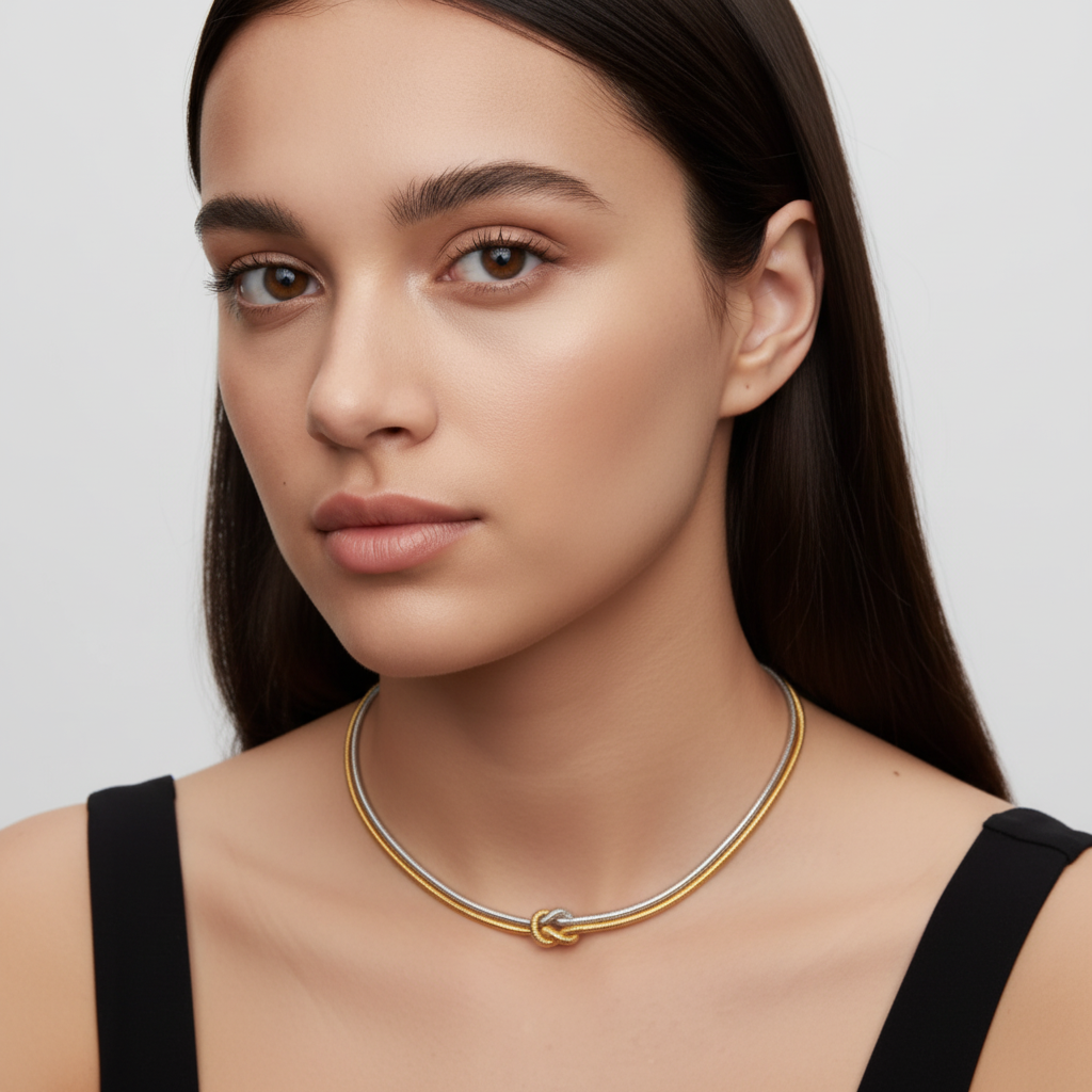 Colar Lien Doré — modelo bicolor