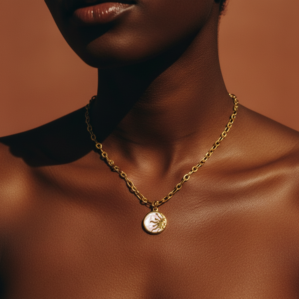 Colar Sol — modelo negra