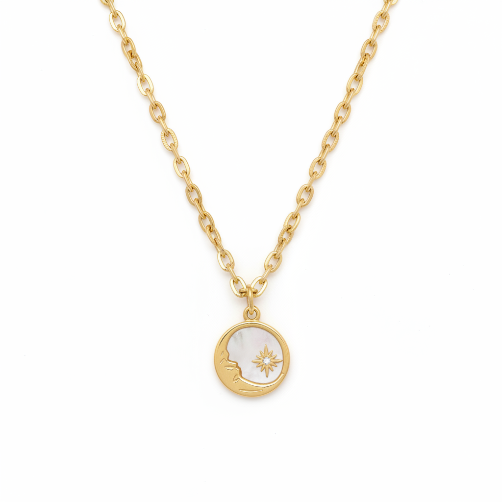 Colar Soleil & Lune flat lay