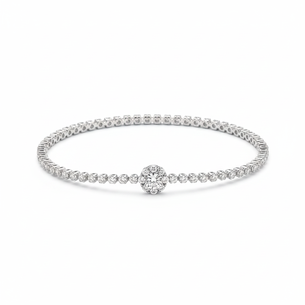 Pulseira Céleste Prata — fundo branco