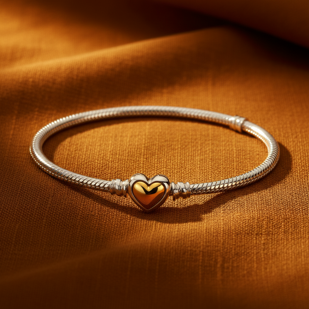 Pulseira Coração — âmbar detalhe