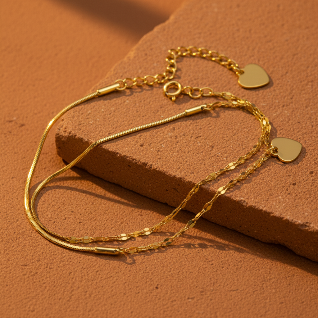 Pulseira Dupla Terracota