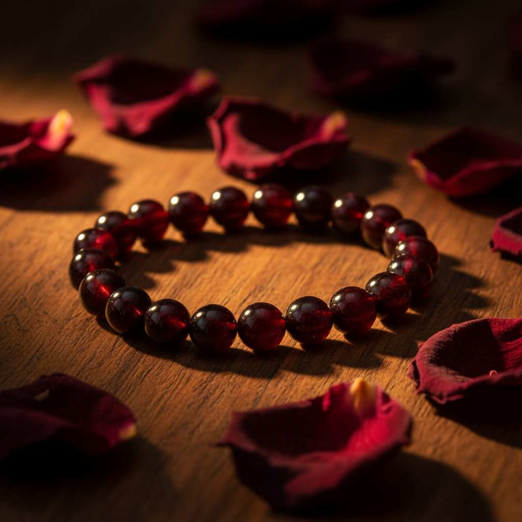 Pulseira Garnet Pétalas