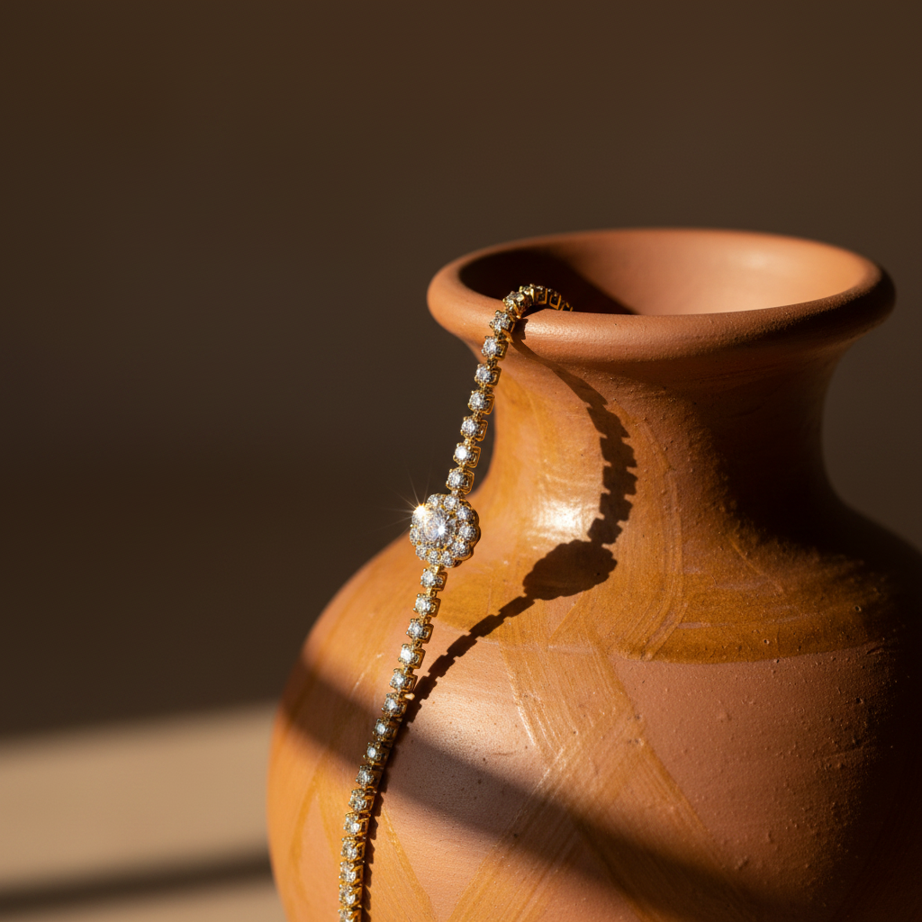 Pulseira Halo Ouro Vaso