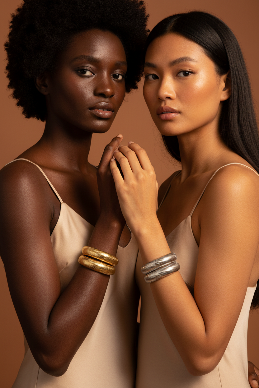 Pulseira Omega — modelo negra & amazónica juntas