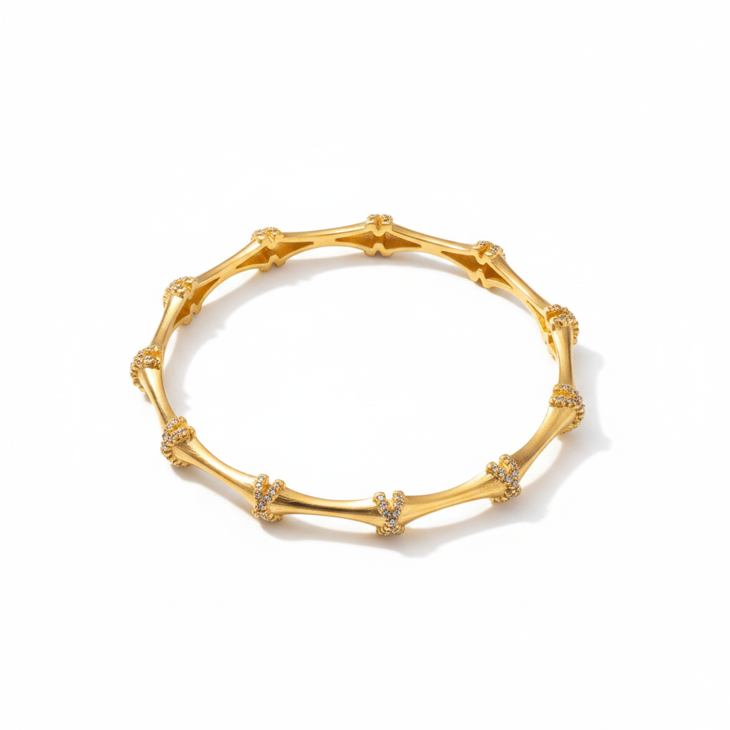 Pulseira Ossature Dourada — fundo branco