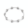 Pulseira Ossature Prata — fundo branco