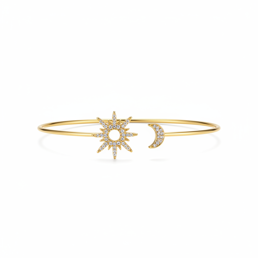 Pulseira Sol e Lua — fundo branco